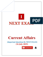 16 July 2019 Current Affairs by NEXT EXAM