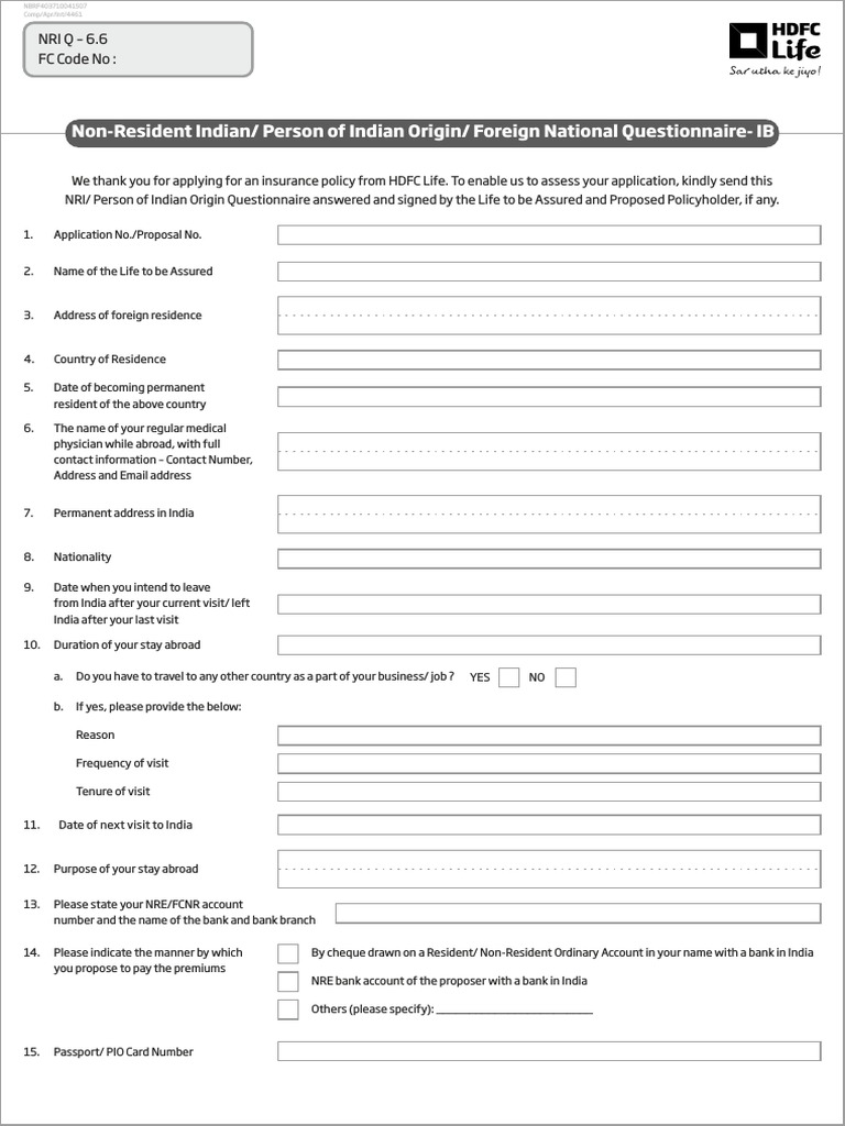 Non-Resident Indian/ Person of Indian Origin/ Foreign National ...
