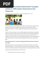 What Is Differentiated Instruction