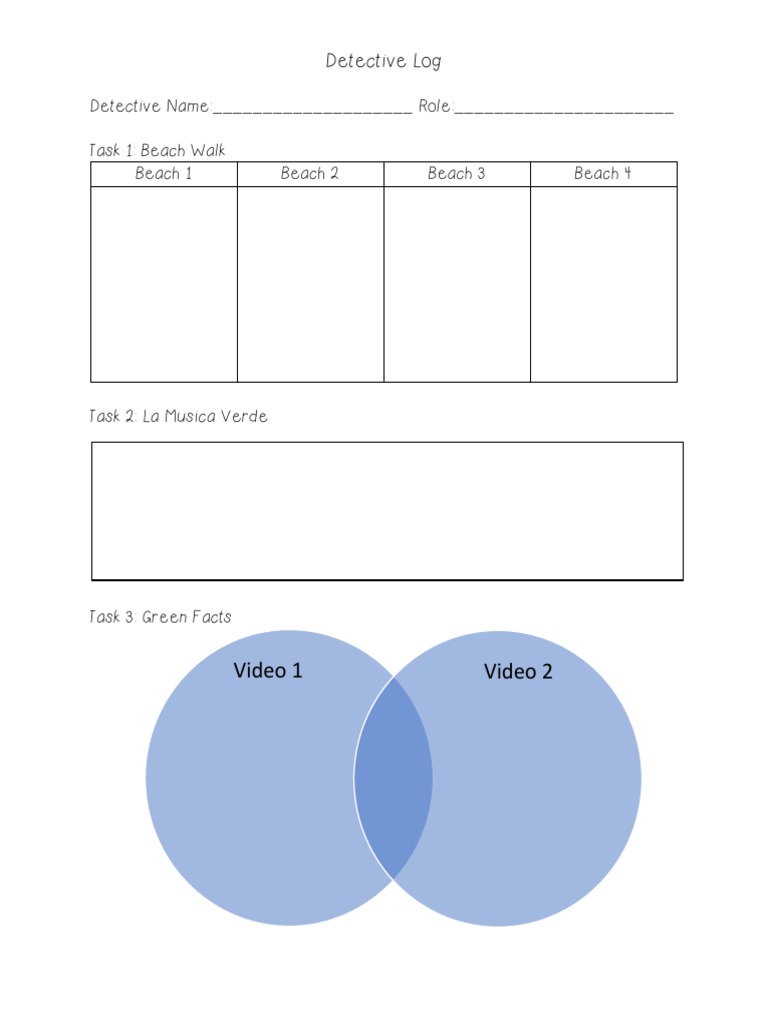 Detective Log and Task Overview | PDF | Foreign Language Studies