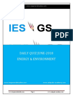 Daily Quiz June-2018 Energy & Environment