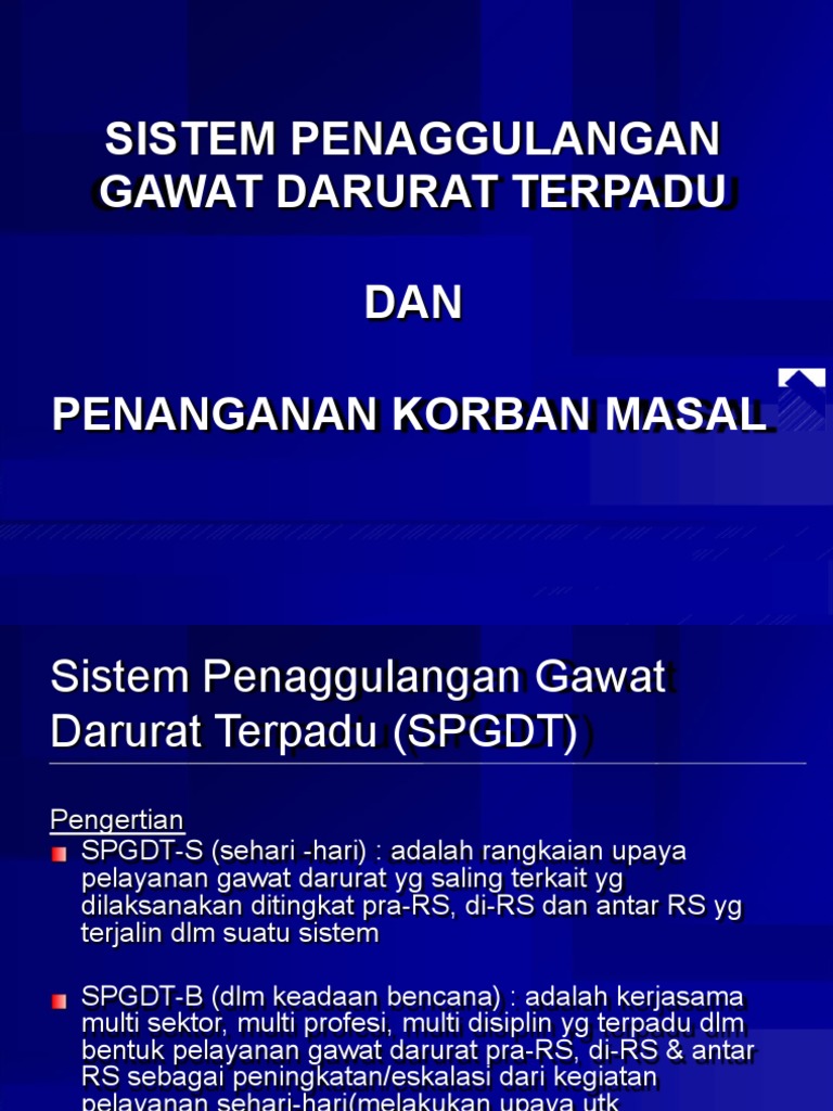 Penanganan Korban Massal dan SPGDT | PDF