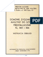 Maszyna Do Szycia PREDOM LUCZNIK 465 I 466 - Instrukcja