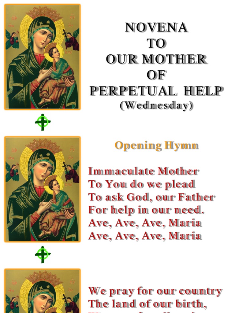 Novena TO Our Mother OF Perpetual Help: (Wednesday) | PDF | Eucharist ...