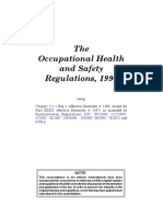 The Occupational Health and Safety Regulations, 1996