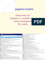 Propagation Models: What Are They For? Regulatory vs. Scientific Issues. Modes of Propagation. The Models