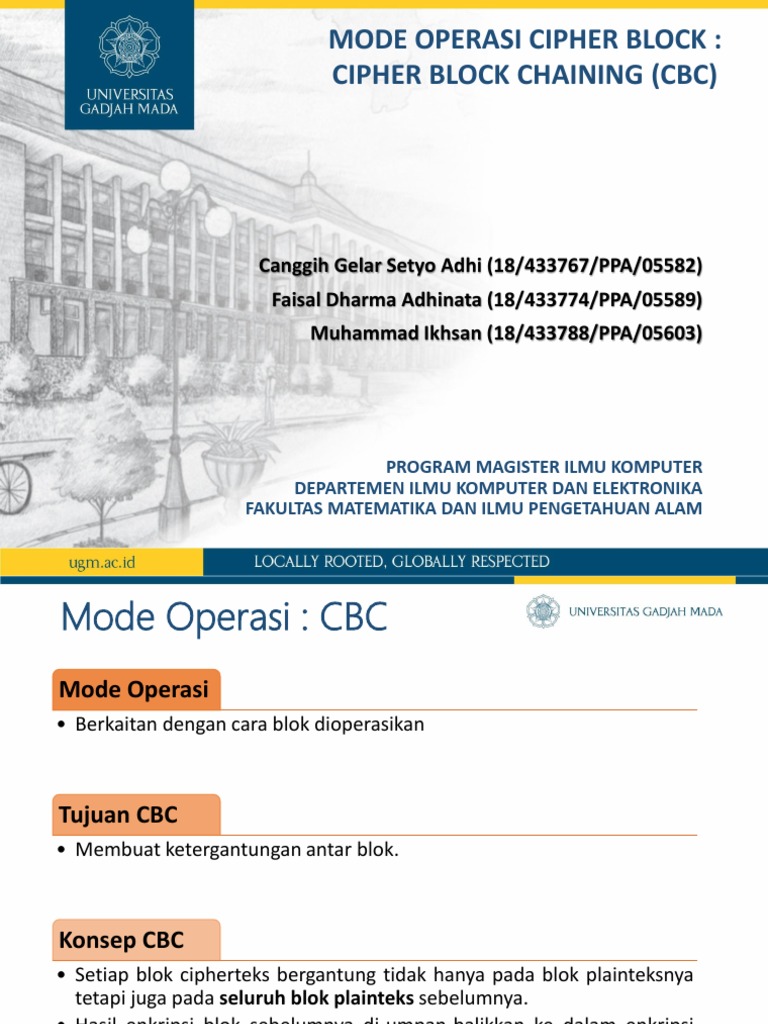Mode Operasi Cipher Block Chaining (CBC) | PDF | Metode & Bahan Ajar ...