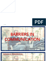 Barriers in Communication 101