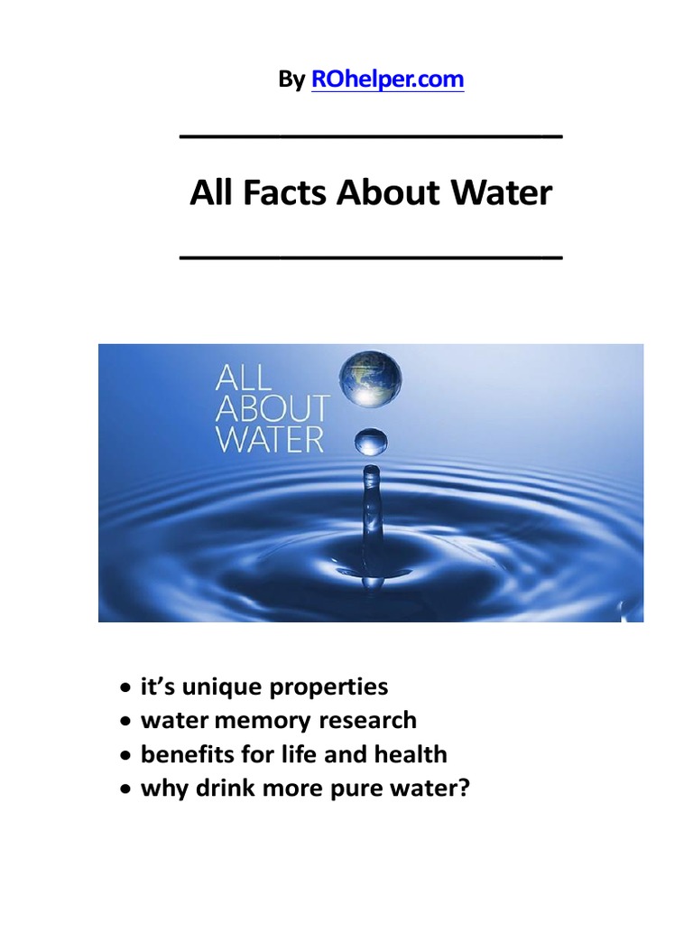 All Water Facts and Unique Properties PDF Mucus Human Body