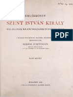 Serédi Jusztinián - Emlékkönyv Szent István Király Halálának Kilencszázadik Évfordulóján 1. (1938)