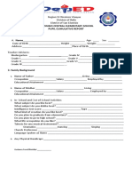 San Dionisio Central Elementary School Pupil Cumulative Report Pupil Personal Report