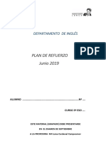 3º ESO Summer Exercises 2019 and KEY