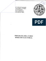 Programa Curso Derecho Electoral PDF