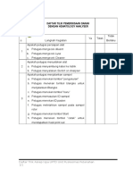 Daftar Tilik Hematologi Analizer