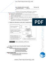 Elective Ii Cs 1014 Information Security Vii Sem Cse 1) What Is A Policy?