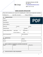 Credit Account Application Form