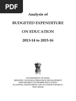 002 Analysis of Budgeted Expenditure on Education 2013-16