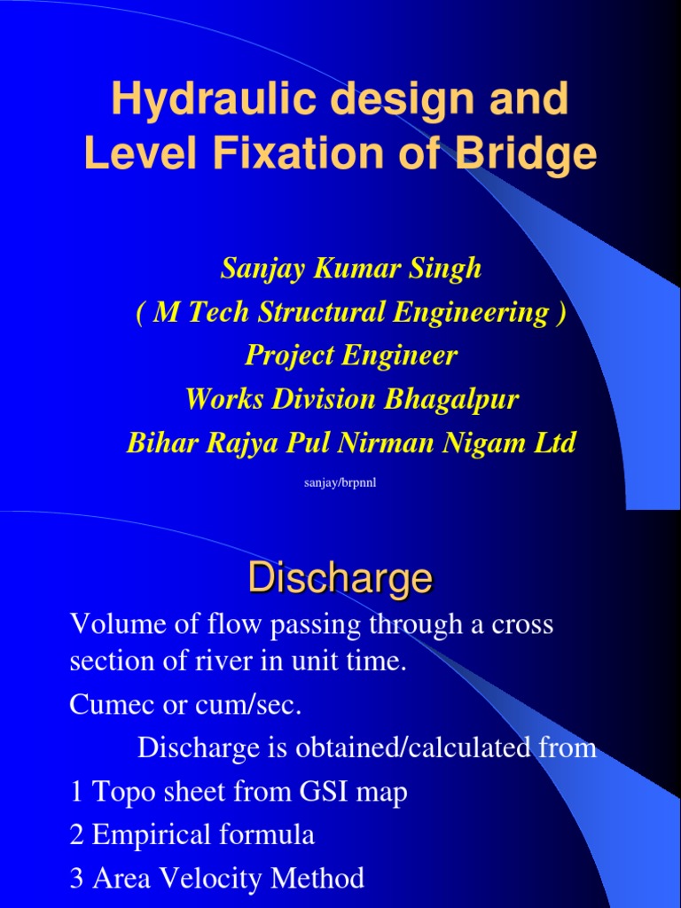Hydaulic Design | PDF | Discharge (Hydrology) | Geomorphology