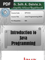 Lesson 2 - Introduction To Java