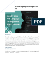 Step by Step PHP Language for Beginners With Examples