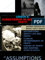 Lesson 8:: Human Person As Being Unto Death