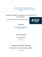 Garment Defect Analysis, Remedies and Introduction To Machine Learning at A Retail Chain PDF