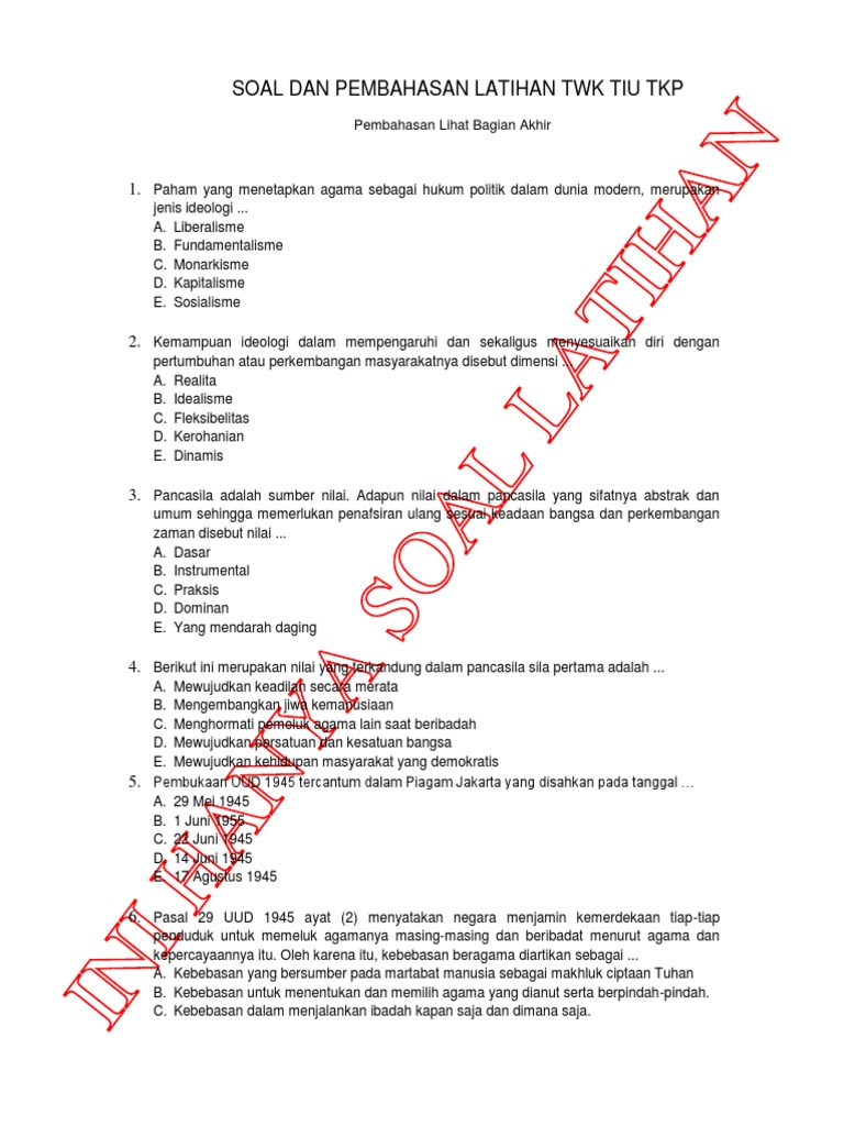 Kumpulan Soal Cpns Lengkap 292 Hal Pdf