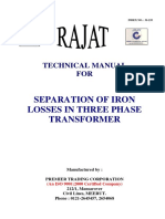 235 Separation of Iron Losses in 3 PH Transformer