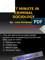 Last Minute Criminal Sociology 1
