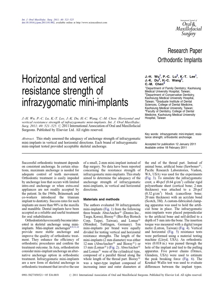 Wu 2011 PDF Orthodontics Dental Implant