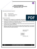 Pakta Integritas Pengurus Kwarcab Firmannoor