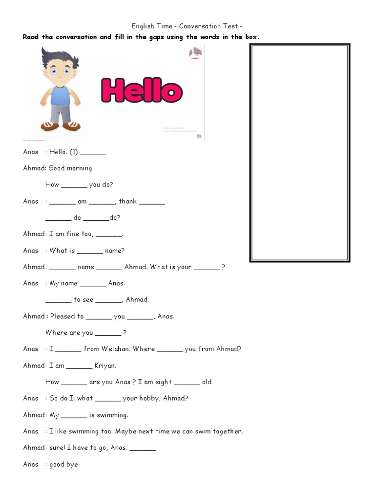 Conversation Test Answers | PDF | Home & Garden