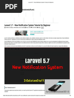 Laravel 5.7 - New Notification System Tutorial for Beginner
