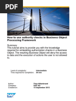 How To Use Authority Checks in Business Object Processing Framework