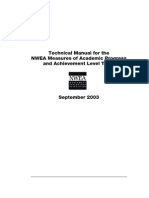 NWEA Technical Manual 2003