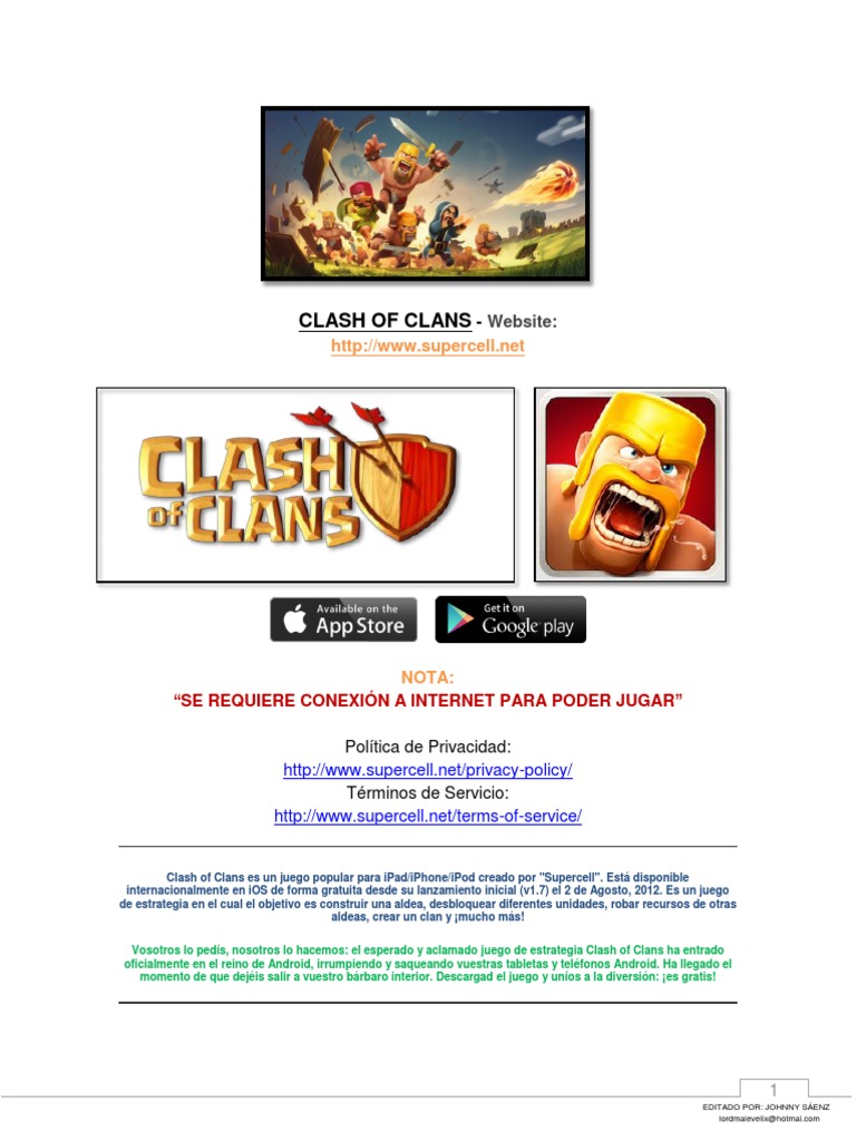 Clash of Clans by Lordmalevelix (Actualizado) PDF | PDF | Guerra ...