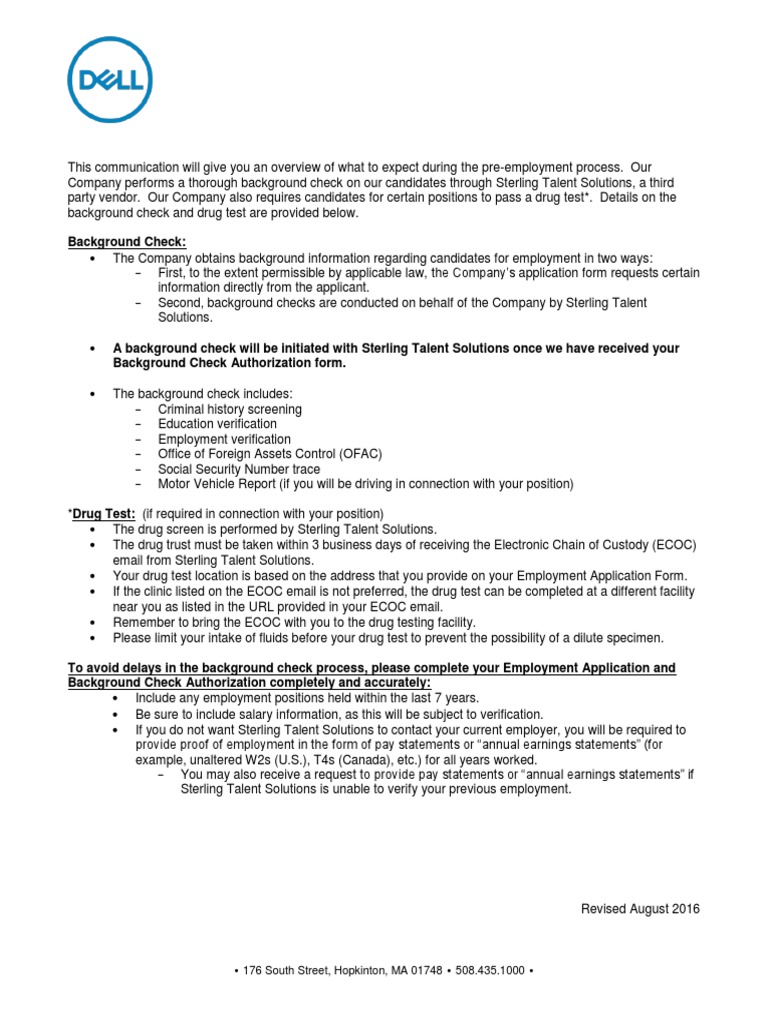 Background Check (US) PDF Background Check Drug Test