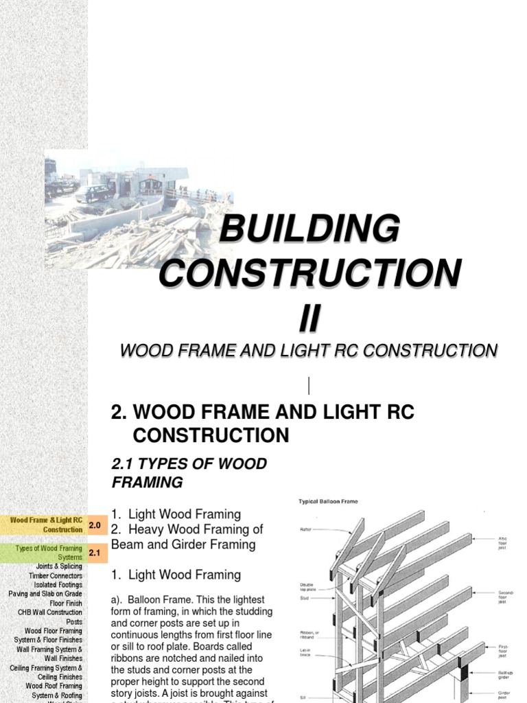 1 Building Const 2 | PDF | Framing (Construction) | Wall