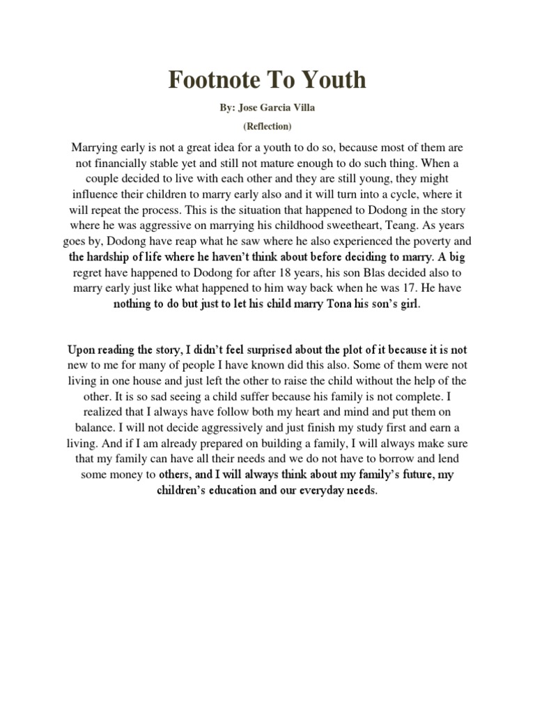 Footnote To Youth PDF
