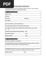 Fit To Work Form | PDF | Medical Diagnosis | Medical Record