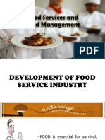 Early Development of Food Service Industry