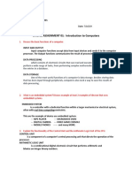 ONLINE ASSIGNMENT 01: Introduction To Computers: College of Computer Studies