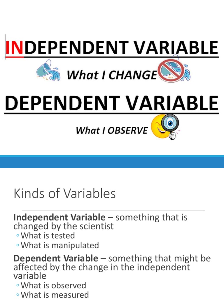 Identifying Independent and Dependent Variables | PDF | Experiment ...