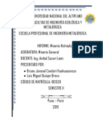 Informe de Mineria Hidraulica