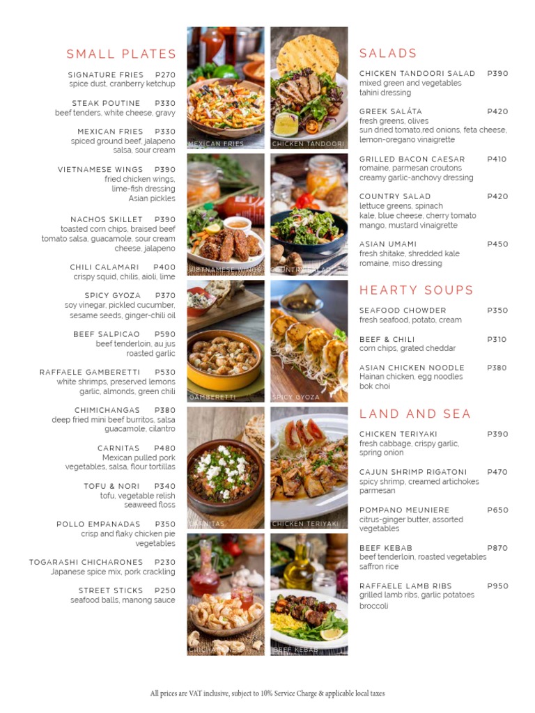 9 Spoons 2019 Menu PDF Pickling Salad