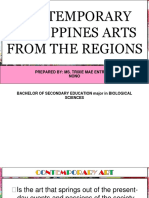 Contemporary Philippines Arts From The Regions: Prepared By: Ms. Trixie Mae Entrina - Nono