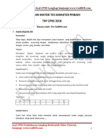 Ringkasan Materi Tes Karakter Pribadi TKP CPNS 2018