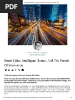 Smart Cities, Intelligent Homes, And The Pursuit Of Innovation - Sarah Finch