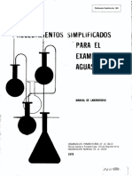 Procedimientos para Examen de Agua PDF
