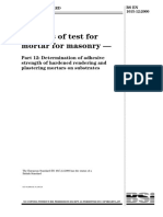 BS EN 1015-12 - 2000 - Methods of Test For Mortar For Masonry. Determination of Adhesive Strength of Hardened Rendering and Plastering Mortars On substrates-BSI (2000) PDF